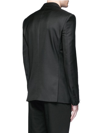Back View - Click To Enlarge - GIVENCHY - Zip cuff wool blend twill blazer