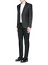 Figure View - Click To Enlarge - GIVENCHY - Zip cuff wool blend twill blazer