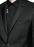 Detail View - Click To Enlarge - GIVENCHY - Belted wool blend twill blazer