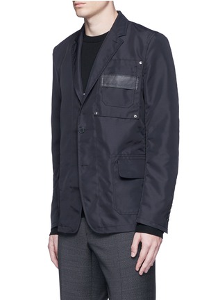 Front View - Click To Enlarge - GIVENCHY - Patch pocket nylon soft blazer