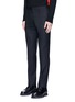 Front View - Click To Enlarge - GIVENCHY - Side strap wool pants