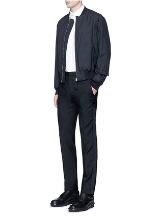Figure View - Click To Enlarge - GIVENCHY - Tuxedo stripe wool-Mohair pants