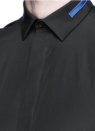 Detail View - Click To Enlarge - GIVENCHY - Stripe collar cotton shirt