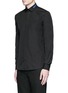 Front View - Click To Enlarge - GIVENCHY - Stripe collar cotton shirt