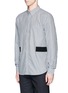 Front View - Click To Enlarge - GIVENCHY - Hopsack patch stripe shirt