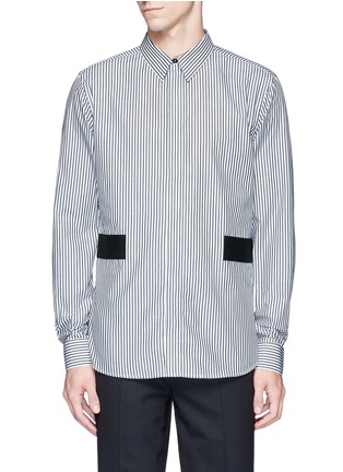 Main View - Click To Enlarge - GIVENCHY - Hopsack patch stripe shirt