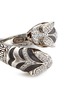 Detail View - Click To Enlarge - JOHN HARDY - Diamond topaz silver double macan open ring