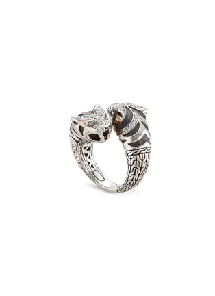 Main View - Click To Enlarge - JOHN HARDY - Diamond topaz silver double macan open ring