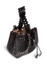 Detail View - Click To Enlarge - ALAÏA - 'Vienne' small lasercut leather bucket bag