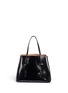 Back View - Click To Enlarge - ALAÏA - Large croc embossed patent leather tote