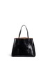 Main View - Click To Enlarge - ALAÏA - Large croc embossed patent leather tote