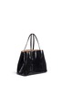 Figure View - Click To Enlarge - ALAÏA - Large croc embossed patent leather tote