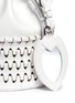 Detail View - Click To Enlarge - ALAÏA - 'Charniere' small woven base leather bucket bag