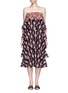 Main View - Click To Enlarge - CAROLINE CONSTAS - 'Margi' embroidered tiered poplin dress