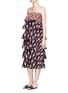 Figure View - Click To Enlarge - CAROLINE CONSTAS - 'Margi' embroidered tiered poplin dress