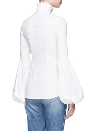 Back View - Click To Enlarge - CAROLINE CONSTAS - 'Jacqueline' ruffle turtleneck bell sleeve shirt