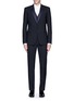 Main View - Click To Enlarge - - - 'Martini' satin trim wool-silk three piece tuxedo suit