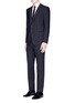 Figure View - Click To Enlarge - - - 'Gold' slim fit contrast stitch wool suit