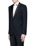 Front View - Click To Enlarge - - - 'Martini' satin trim wool-silk tuxedo blazer