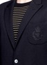 Detail View - Click To Enlarge - - - Crown embroidery wool soft blazer