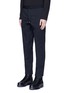Front View - Click To Enlarge - - - Slim fit drawstring wool-cotton pants