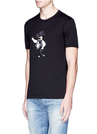 Front View - Click To Enlarge - - - Sicilian cowboy appliqué T-shirt