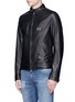 Front View - Click To Enlarge - - - Leather racer jacket