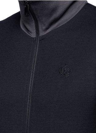 Detail View - Click To Enlarge - - - Crown embroidery wool-cotton track jacket