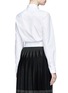 Back View - Click To Enlarge - ALAÏA - Pocket cropped poplin shirt