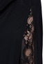 Detail View - Click To Enlarge - GIVENCHY - Ruche one-sleeve lace insert silk gown