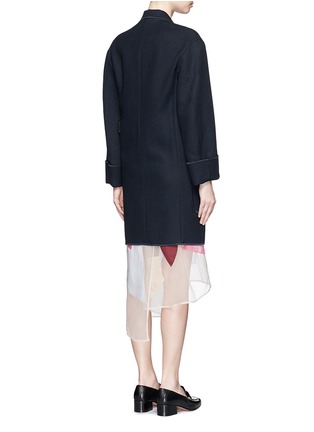 Back View - Click To Enlarge - ACNE STUDIOS - 'Bariah Panama' asymmetric belt cotton-wool coat