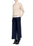 Figure View - Click To Enlarge - ACNE STUDIOS - 'Haddie' asymmetric cuff wool-mohair wide leg pants