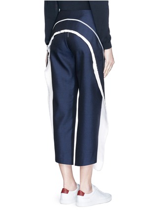 Back View - Click To Enlarge - ACNE STUDIOS - 'Harriet' fringe trim wool-Mohair cropped pants