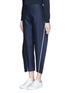 Front View - Click To Enlarge - ACNE STUDIOS - 'Harriet' fringe trim wool-Mohair cropped pants