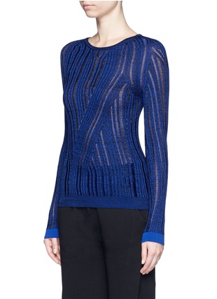 Front View - Click To Enlarge - ACNE STUDIOS - 'Marcy Moulin' ladder stitch rib knit sweater
