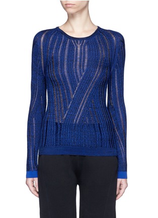 Main View - Click To Enlarge - ACNE STUDIOS - 'Marcy Moulin' ladder stitch rib knit sweater