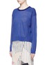 Front View - Click To Enlarge - ACNE STUDIOS - 'Phira' ribbed back linen sweater