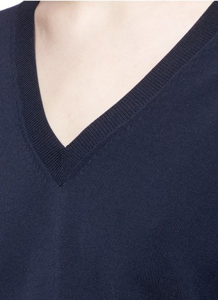 Detail View - Click To Enlarge - ACNE STUDIOS - 'Heia' cotton blend V-neck sweater
