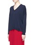 Front View - Click To Enlarge - ACNE STUDIOS - 'Heia' cotton blend V-neck sweater