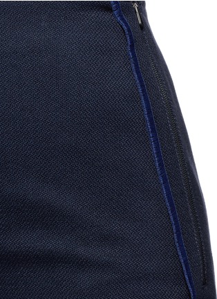 Detail View - Click To Enlarge - ACNE STUDIOS - 'Laelia Panama' contrast trim cotton-wool midi skirt