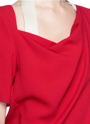 Detail View - Click To Enlarge - ACNE STUDIOS - 'Maddock Sable' drape crepe top
