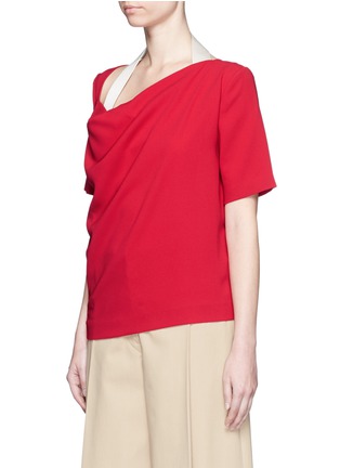 Front View - Click To Enlarge - ACNE STUDIOS - 'Maddock Sable' drape crepe top