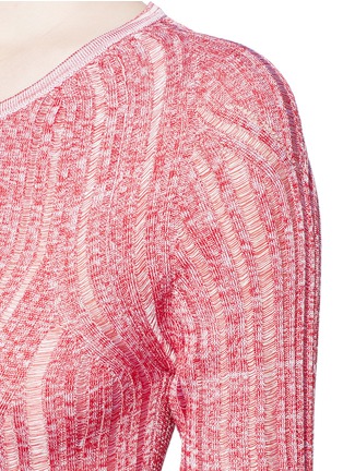 Detail View - Click To Enlarge - ACNE STUDIOS - 'Marcy Moulin' ladder stitch rib knit sweater