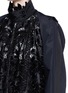 Detail View - Click To Enlarge - SACAI - Floral embroidery lace trench bomber jacket