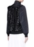 Back View - Click To Enlarge - SACAI - Floral embroidery lace trench bomber jacket