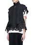 Front View - Click To Enlarge - SACAI - Floral embroidery lace layer trench jacket