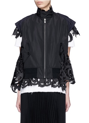 Sacai - Floral Embroidery Lace Layer Trench Jacket | Women | Lane Crawford