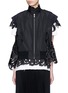 Main View - Click To Enlarge - SACAI - Floral embroidery lace layer trench jacket