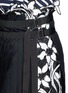Detail View - Click To Enlarge - SACAI - Embroidery lace poplin pleat midi skirt