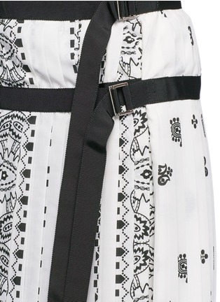 Detail View - Click To Enlarge - SACAI - Bandana print plissé pleat combo skirt